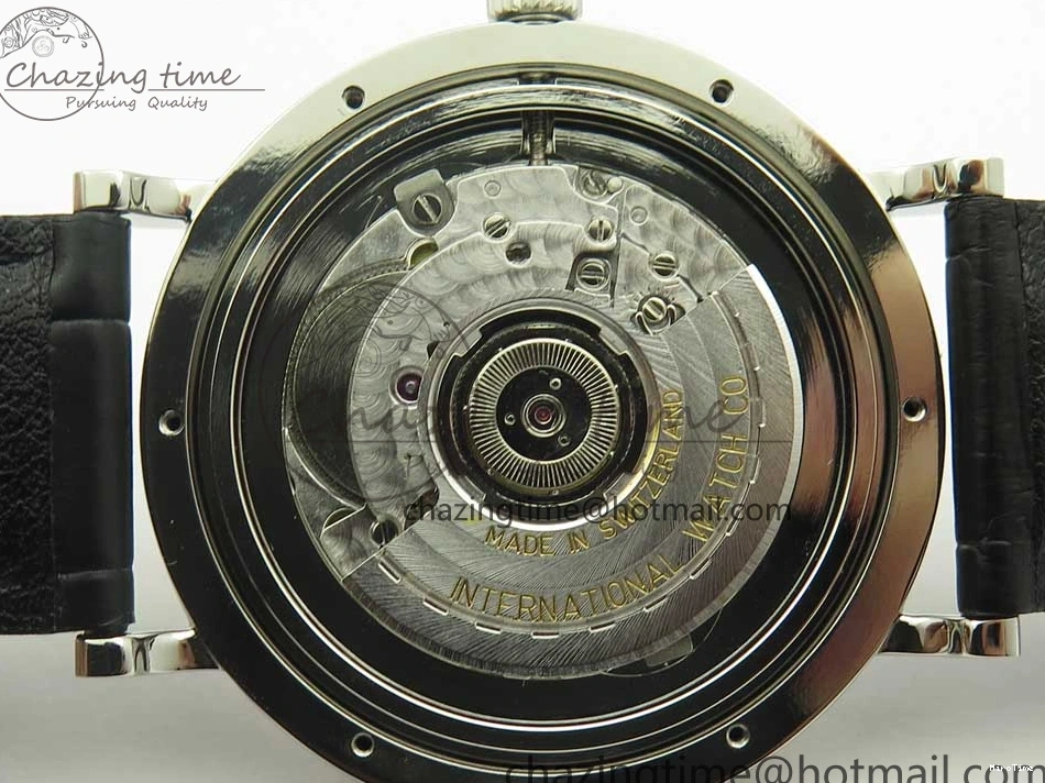 MIROTIME 0203 Supportive Portofino Automatic SS AF 1:1 Best Edition White Dial on Black Croco Leather Strap A 7184